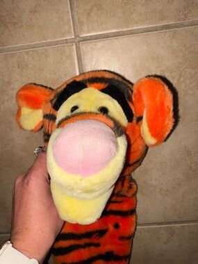 Vintage Tigger Golf Club Cover Plush Orange Tiger Character Toy with Pink Nose